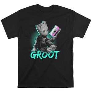 Baby Groot Love Music Cute Face T-shirt Hoody Kids Child Tote Bag Tshirt